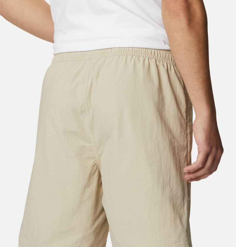 Khaki Columbia Deschutes Valley Reversible Men's Shorts | 87130STOV