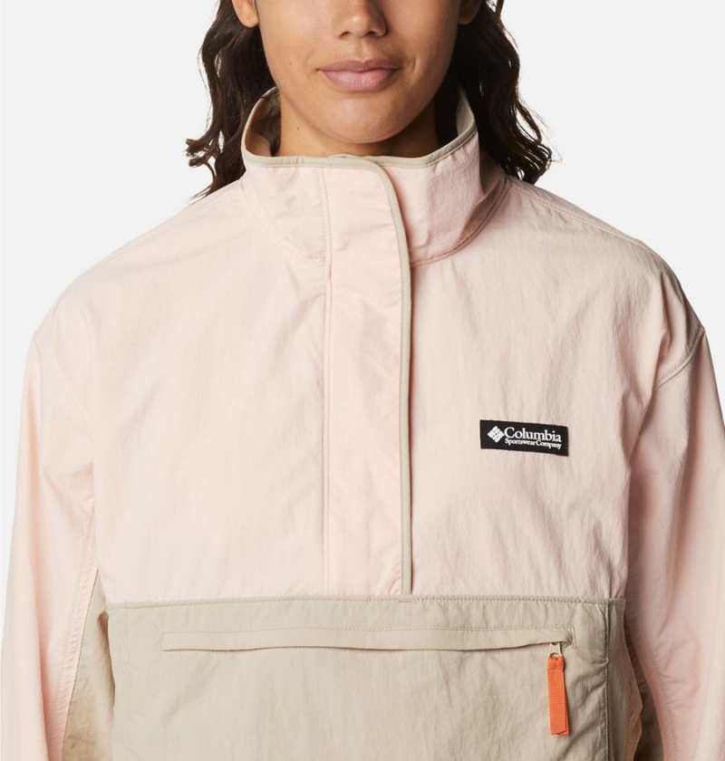 Khaki Columbia Deschutes Valley Wind Shell Jacket Women's Windbreaker | 83469MEDC