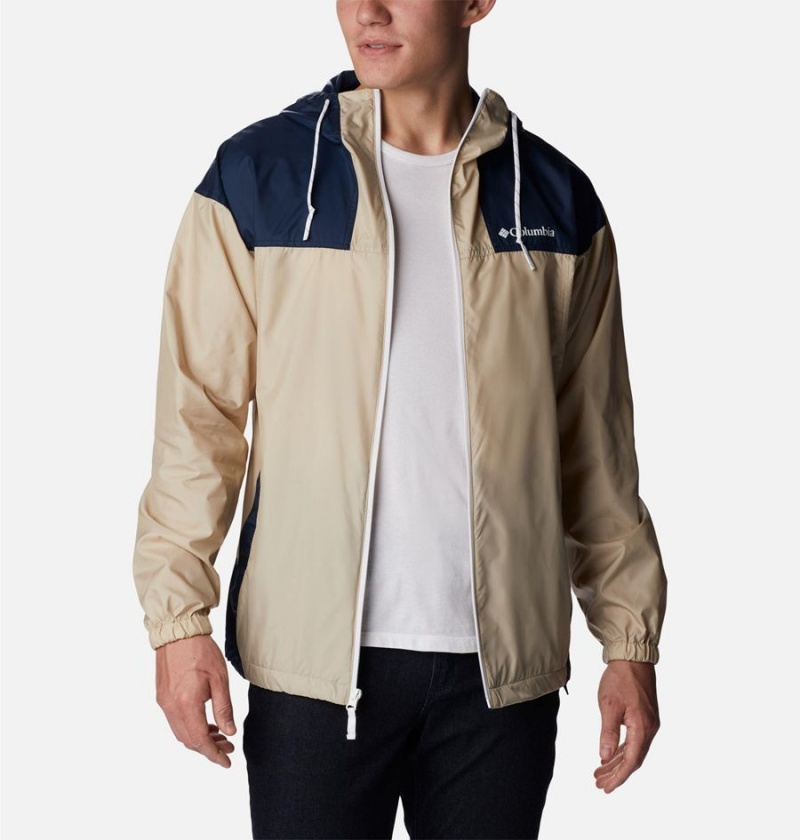 Khaki Columbia Flash Challenger Jacket Men's Windbreaker | 93284UFEJ