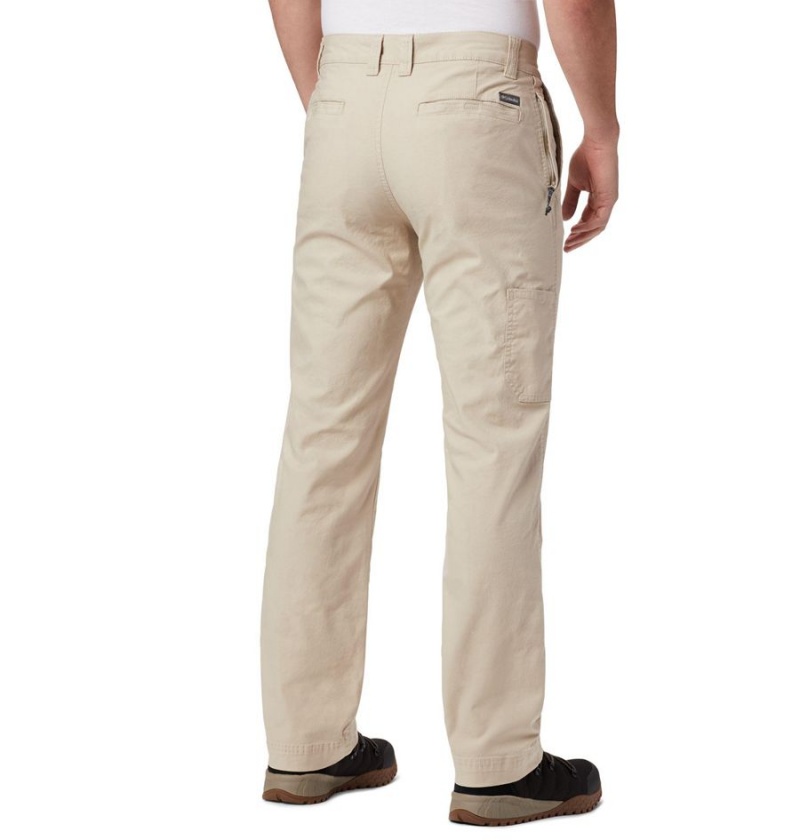 Khaki Columbia Flex ROC Men's Pants | 76281FRND