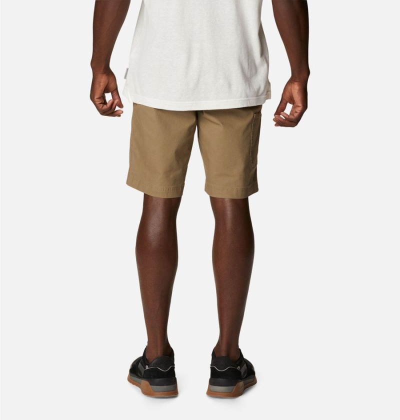 Khaki Columbia Flex ROC Men's Shorts | 23507PMAS