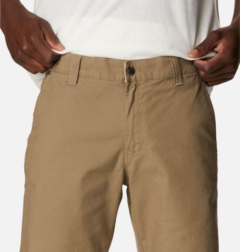 Khaki Columbia Flex ROC Men's Shorts | 23507PMAS