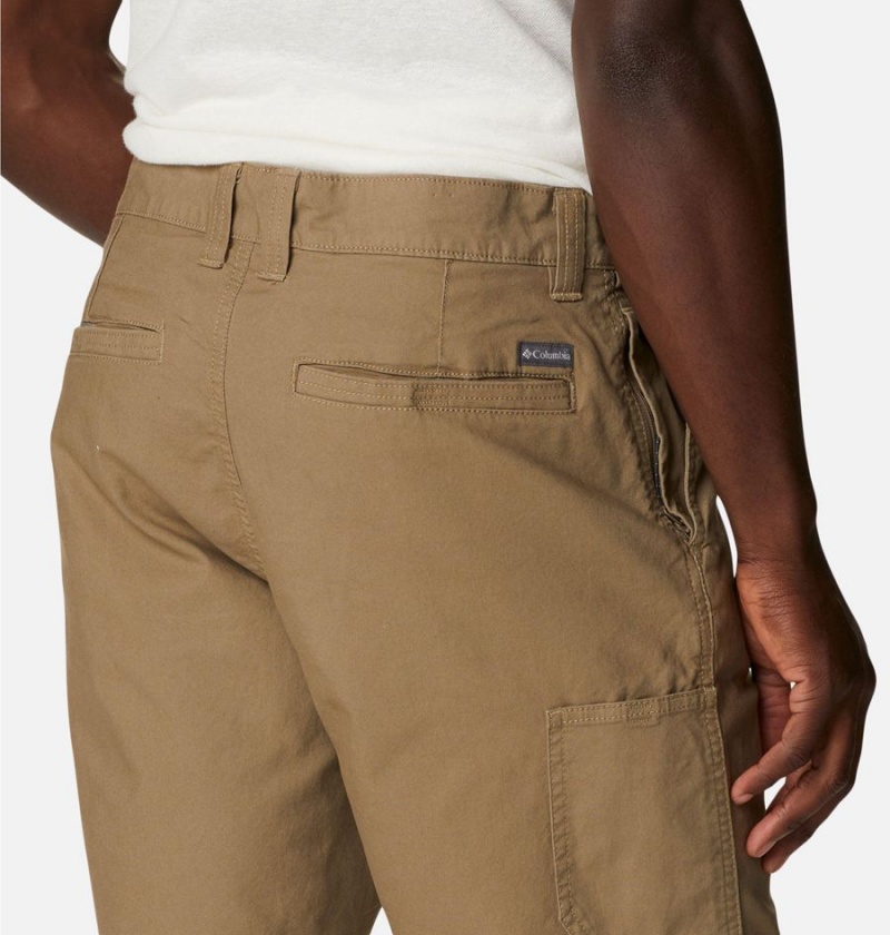 Khaki Columbia Flex ROC Men's Shorts | 23507PMAS