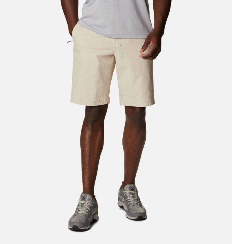 Khaki Columbia Flex ROC Men\'s Shorts | 45397NMCJ