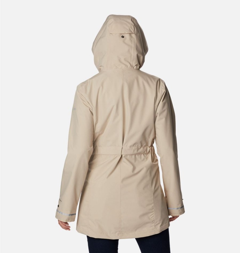 Khaki Columbia Here and There II Trench Women's Rain Jacket | 08152IUCY