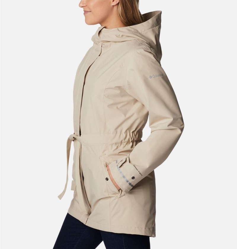 Khaki Columbia Here and There II Trench Women's Rain Jacket | 08152IUCY