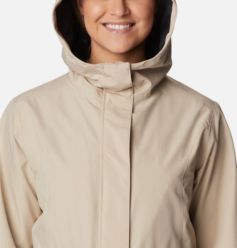 Khaki Columbia Here and There II Trench Women's Rain Jacket | 08152IUCY