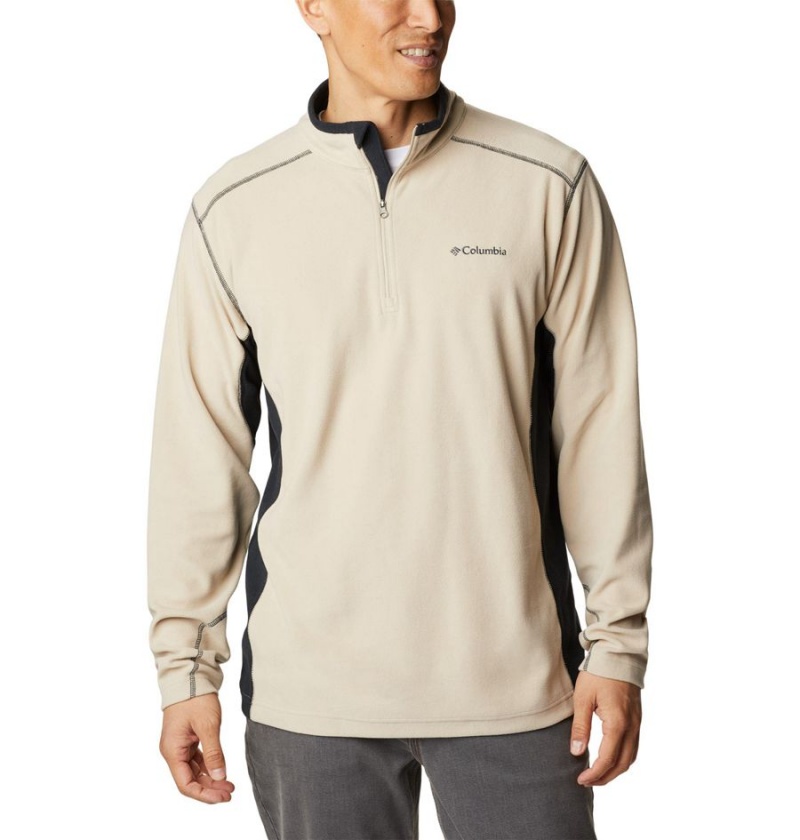 Khaki Columbia Klamath Range II Half Zip Fleece Men\'s Pullover | 62531TPKG