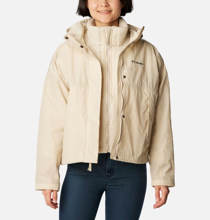 Khaki Columbia Laurelwoods II Interchange Women's 3 In 1 Jackets | 90517TFAG