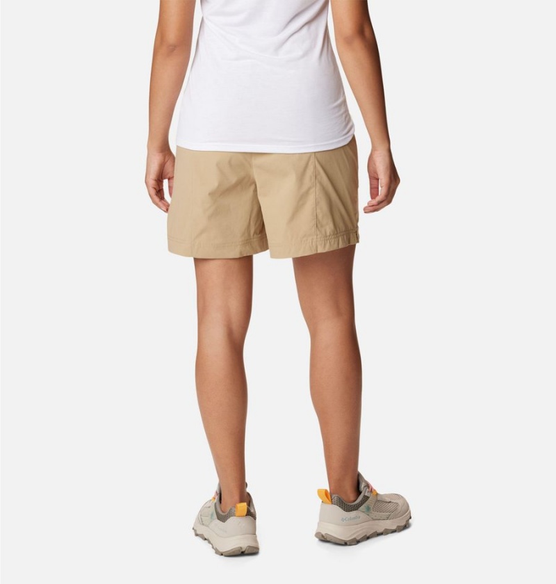 Khaki Columbia Magnolia Springs Pull On Women's Shorts | 85402UECT