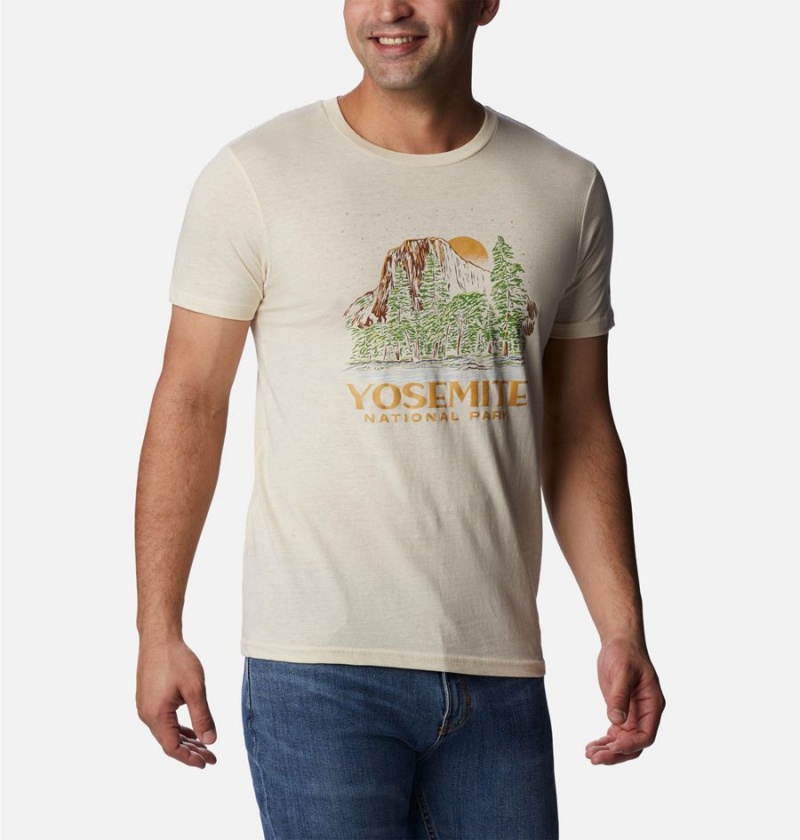 Khaki Columbia NP Capitan Yosemite Graphic Men's T-Shirt | 81604XIKO