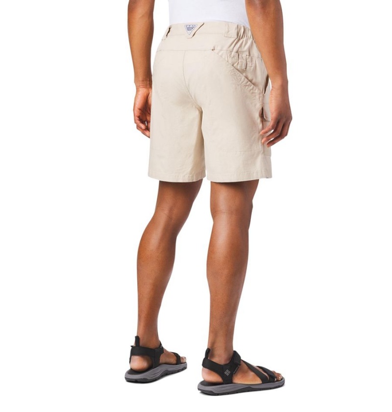 Khaki Columbia PFG Half Moon III Men's Shorts | 10263YTWM