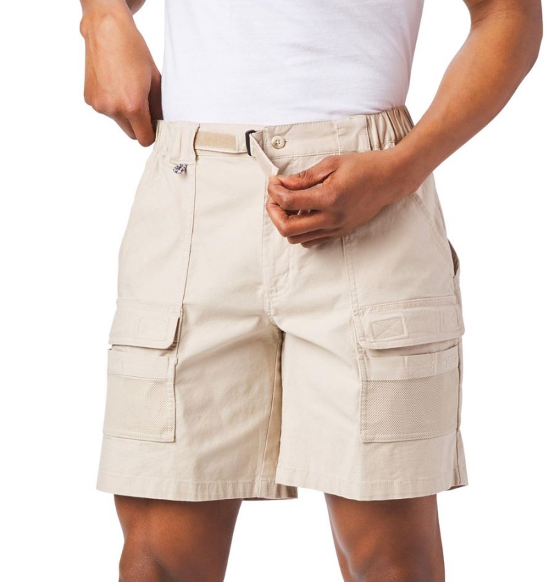 Khaki Columbia PFG Half Moon III Men's Shorts | 10263YTWM