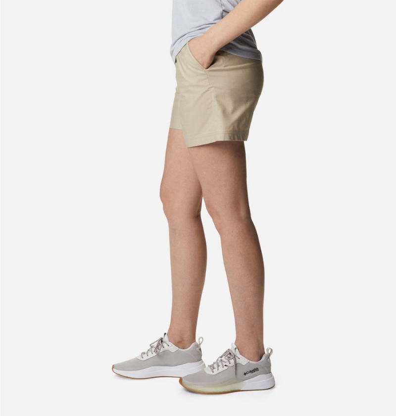 Khaki Columbia PFG Sun Drifter Chino Women's Shorts | 03584APGI