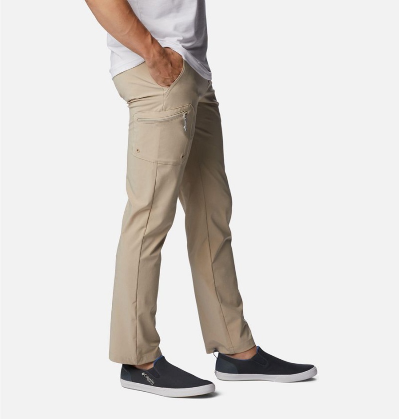 Khaki Columbia PFG Terminal Tackle Men's Pants | 76305WSLO