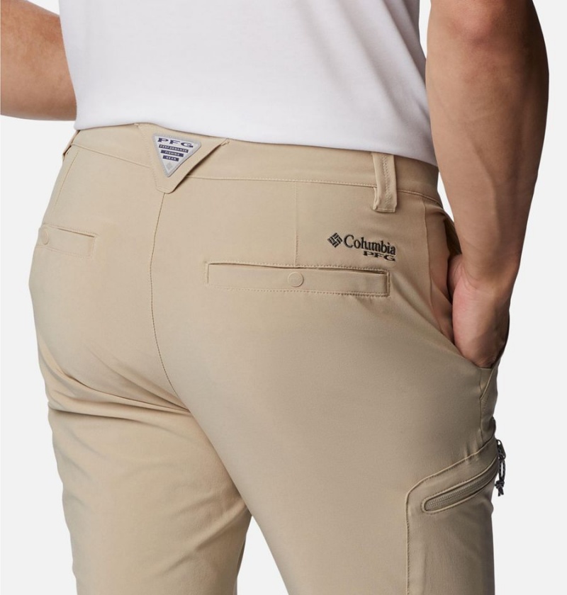 Khaki Columbia PFG Terminal Tackle Men's Pants | 76305WSLO