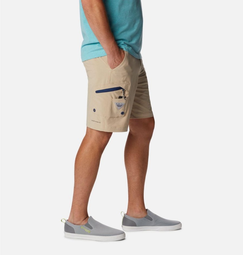 Khaki Columbia PFG Terminal Tackle Men's Shorts | 48279PMQE