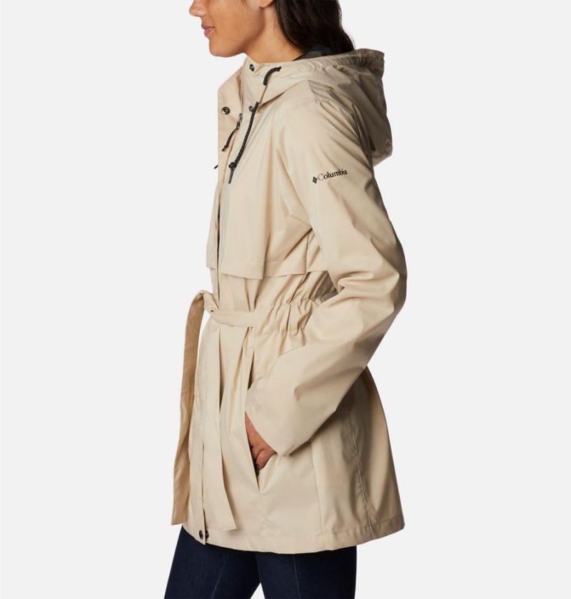 Khaki Columbia Pardon My Trench Women's Rain Jacket | 02183ODAZ