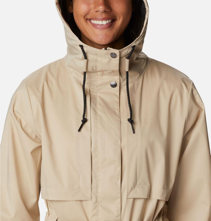 Khaki Columbia Pardon My Trench Women's Rain Jacket | 02183ODAZ