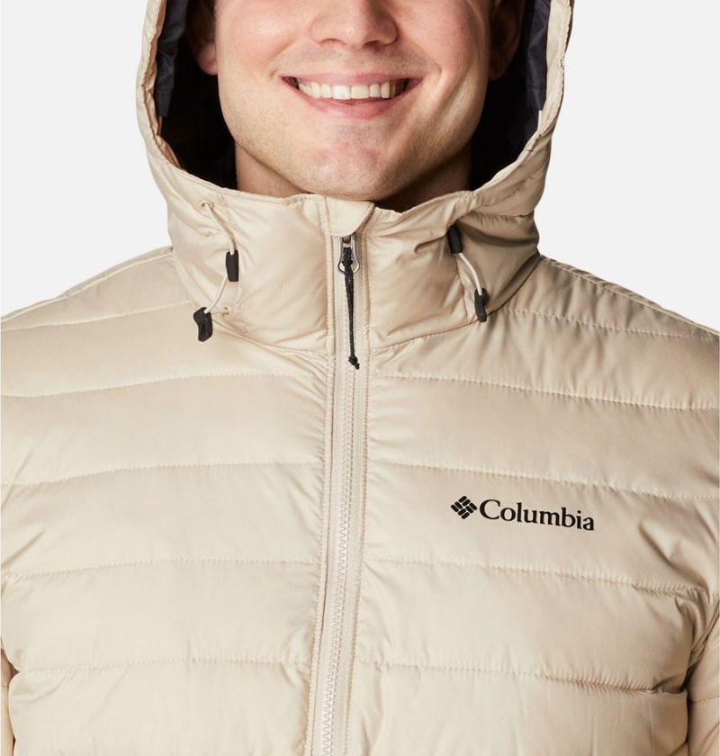 Khaki Columbia Powder Lite Anorak Insulated Men's Puffer Jacket | 15607QLJK