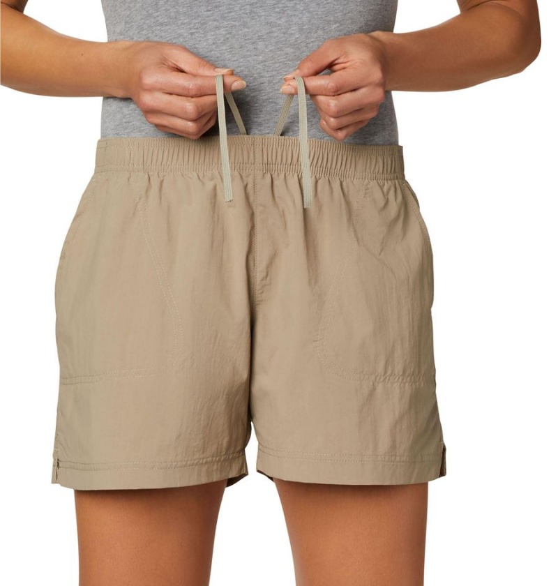 Khaki Columbia Sandy River Women's Shorts | 75802CJWH