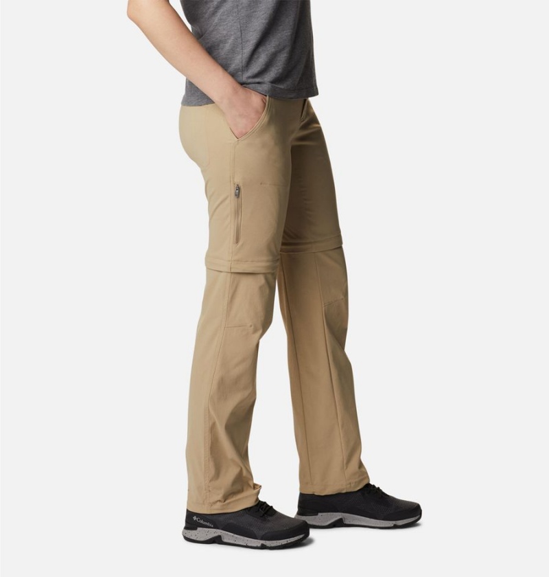 Khaki Columbia Saturday Trail II Stretch Convertible Women's Pants | 78306DOQW