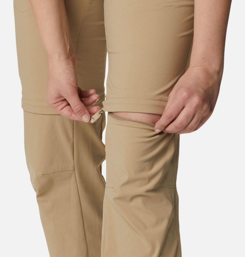 Khaki Columbia Saturday Trail II Stretch Convertible Women's Pants | 78306DOQW