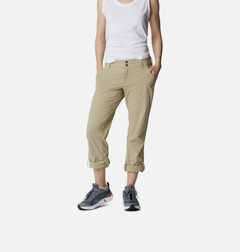 Khaki Columbia Saturday Trail Stretch Women's Pants | 17482NUWH