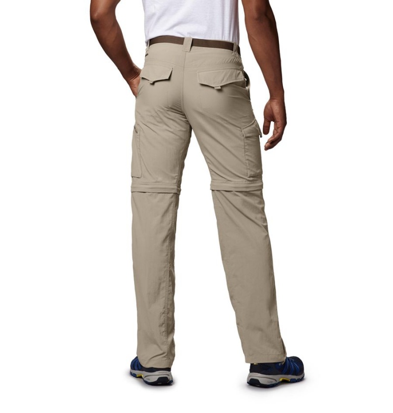 Khaki Columbia Silver Ridge Convertible Men's Pants | 83165HJTQ