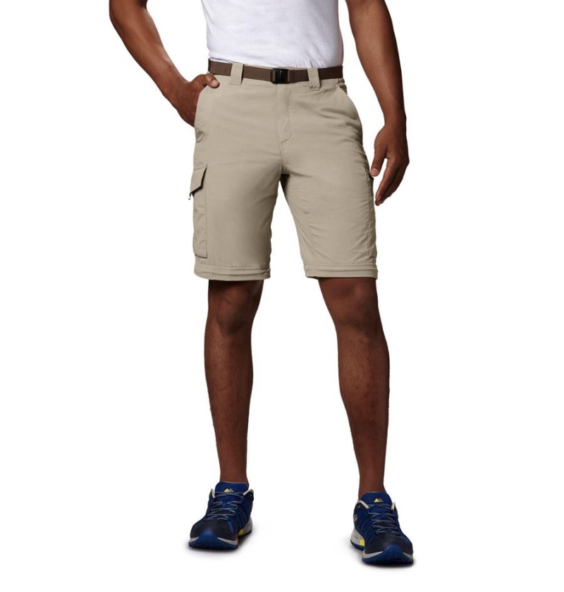 Khaki Columbia Silver Ridge Convertible Men's Pants | 83165HJTQ