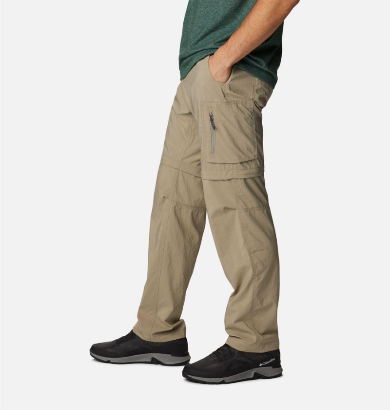 Khaki Columbia Silver Ridge Utility Convertible Men's Pants | 76159JLZR