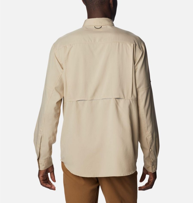 Khaki Columbia Silver Ridge Utility Lite Long Sleeve Men's Shirt | 21605ZLKU