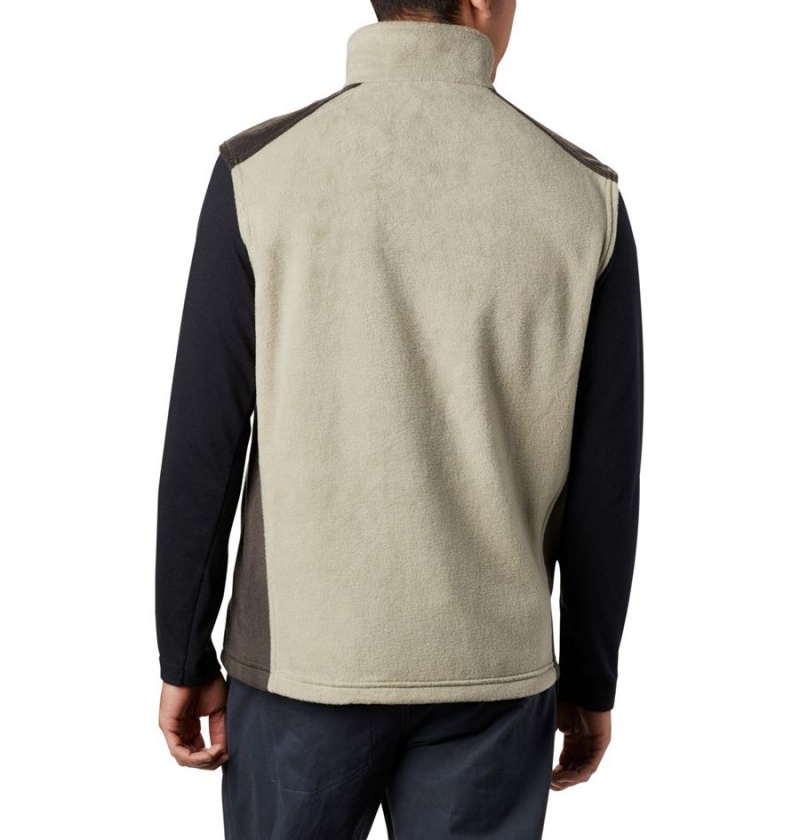 Khaki Columbia Steens Mountain Fleece Men's Vest | 60428WAQO