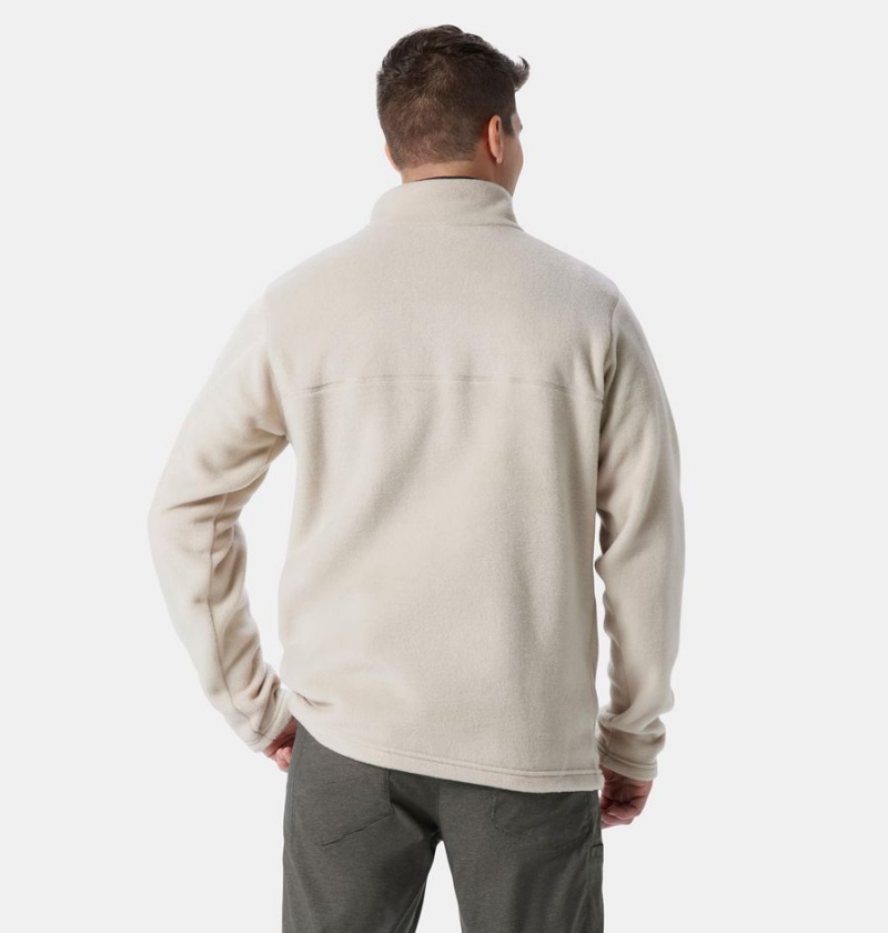 Khaki Columbia Steens Mountain Half Snap Fleece Men's Pullover | 72931OYXD