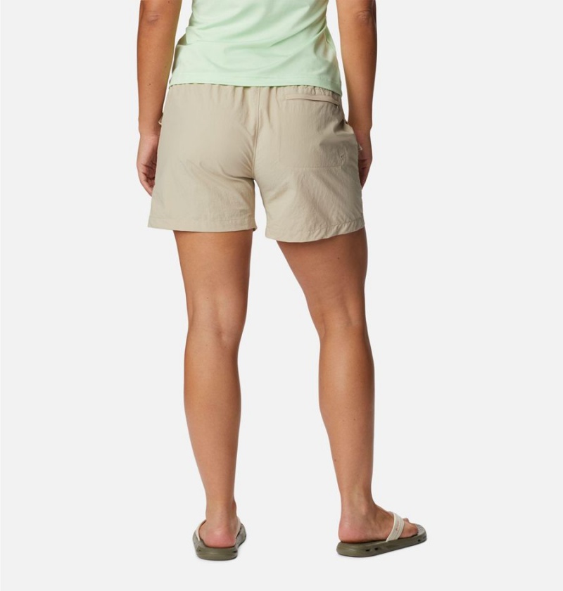 Khaki Columbia Summerdry Cargo Women's Shorts | 71032YHPB