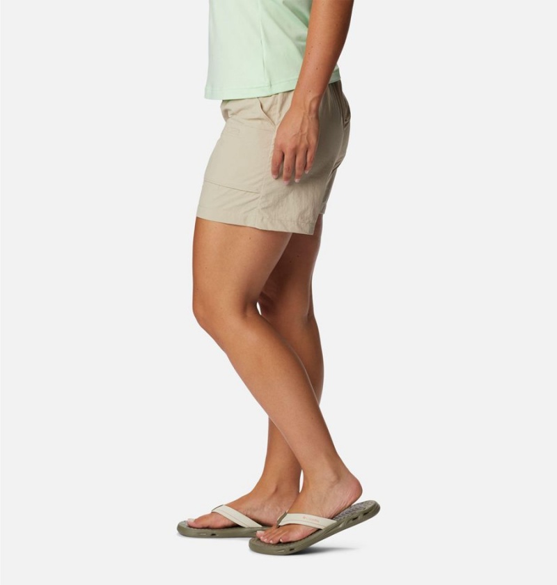 Khaki Columbia Summerdry Cargo Women's Shorts | 71032YHPB