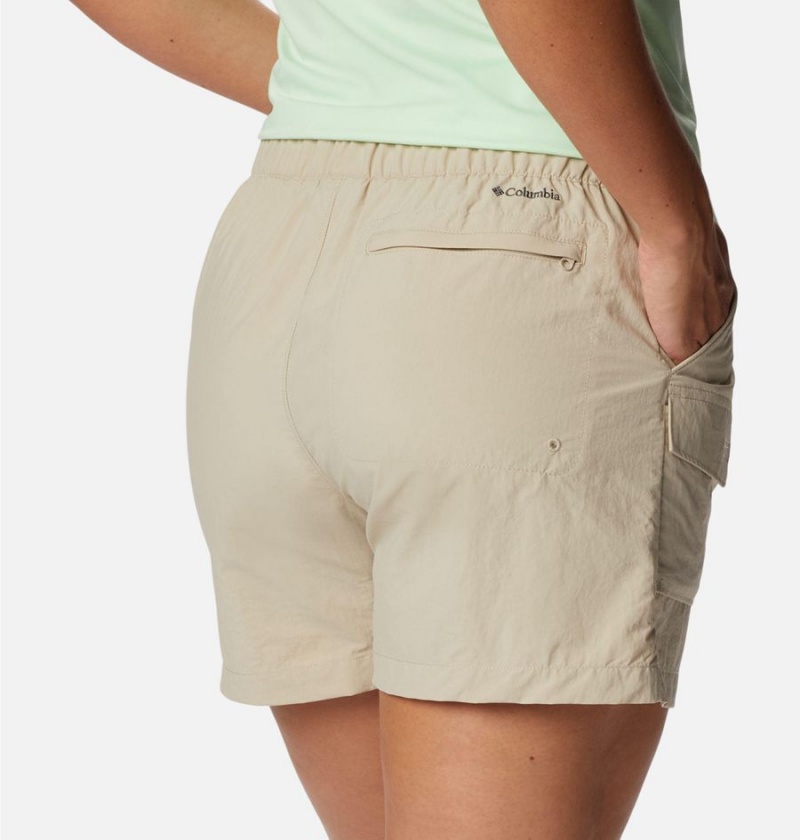 Khaki Columbia Summerdry Cargo Women's Shorts | 71032YHPB