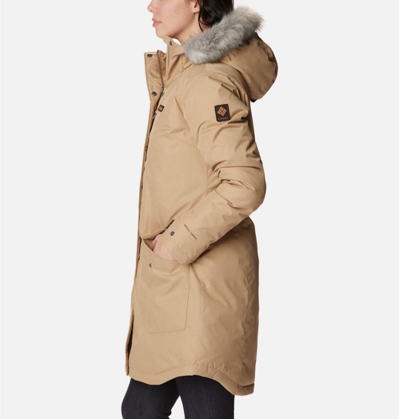 Khaki Columbia Suttle Mountain Long Insulated Women's Coats | 25391WNZX