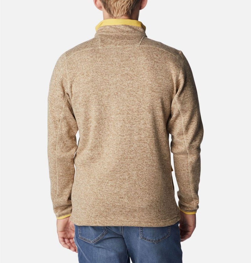 Khaki Columbia Sweater Weather Full Zip Men's Fleece Jacket | 18057MILR