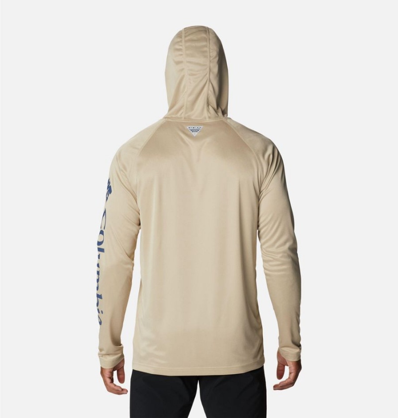 Khaki Columbia Terminal Tackle Heather Men's Hoodie | 23908XQRO