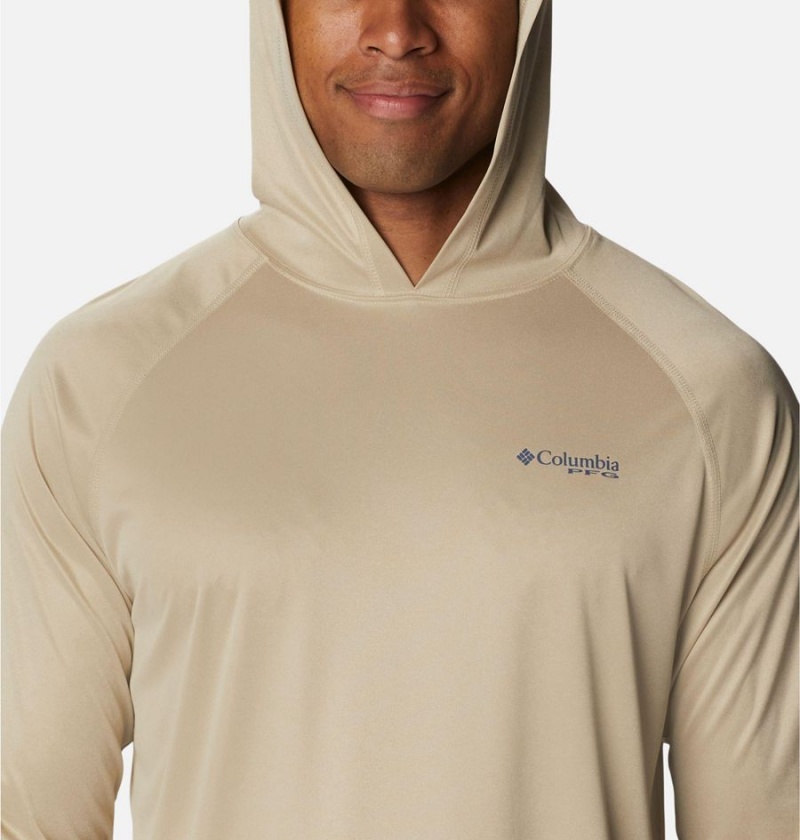 Khaki Columbia Terminal Tackle Heather Men's Hoodie | 23908XQRO