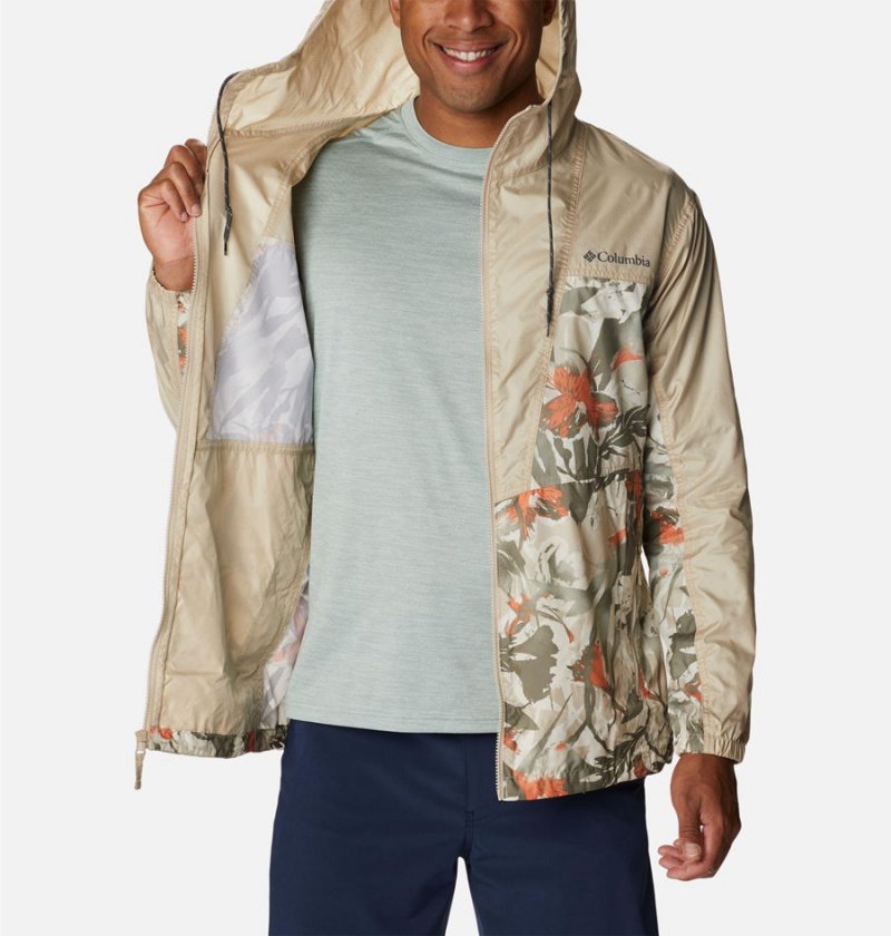 Khaki Columbia Trail Traveler Men's Windbreaker | 91056SIEO