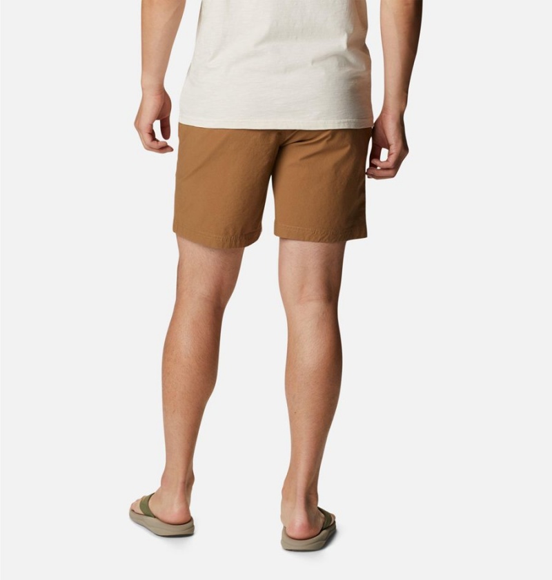 Khaki Columbia Wallowa Belted Men's Shorts | 65127KENB