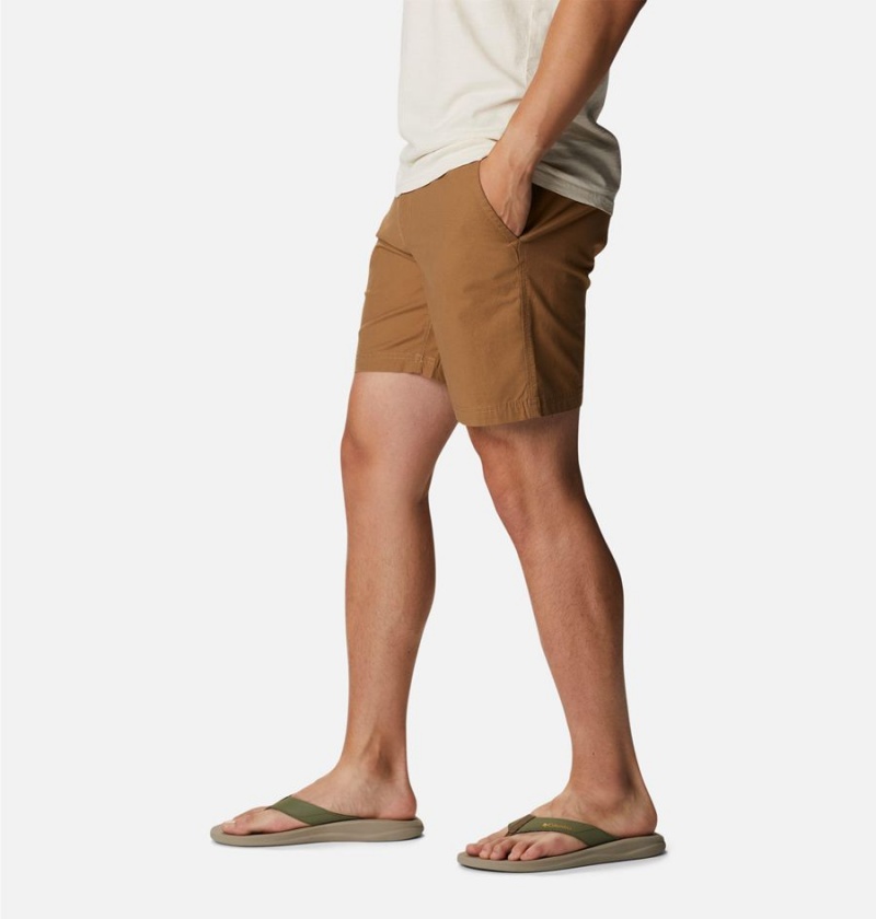 Khaki Columbia Wallowa Belted Men's Shorts | 65127KENB