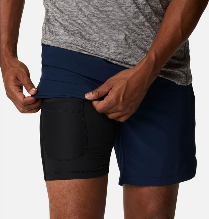 Navy Columbia Alpine Chill Zero Men's Shorts | 28715VDBQ