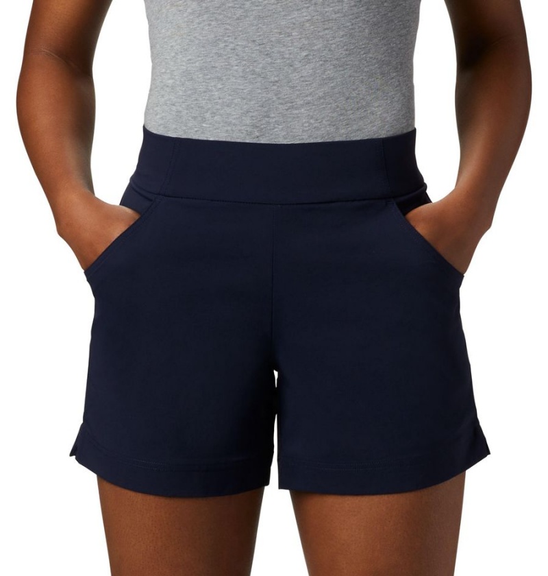 Navy Columbia Anytime Casual Women's Shorts | 97182OTQL