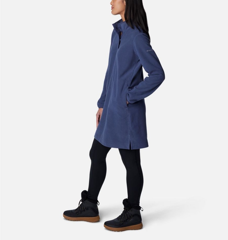 Navy Columbia Anytime Fleece Women's Dress | 84016EMCB