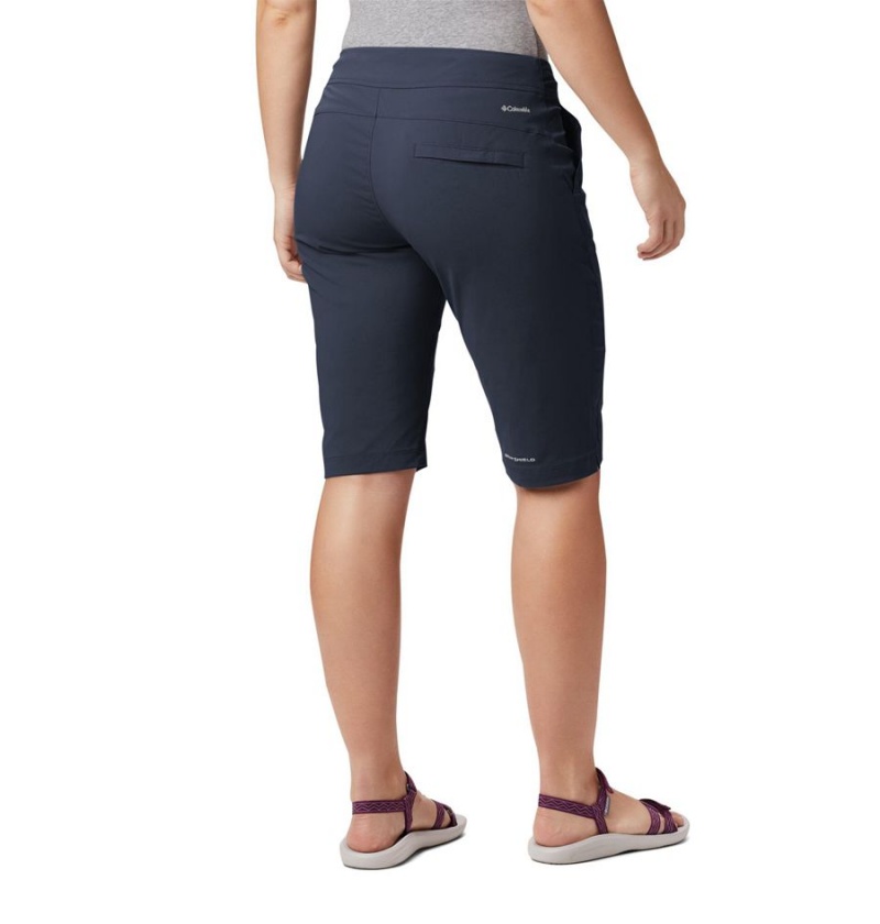 Navy Columbia Anytime Outdoor Long Women's Shorts | 28965PULX