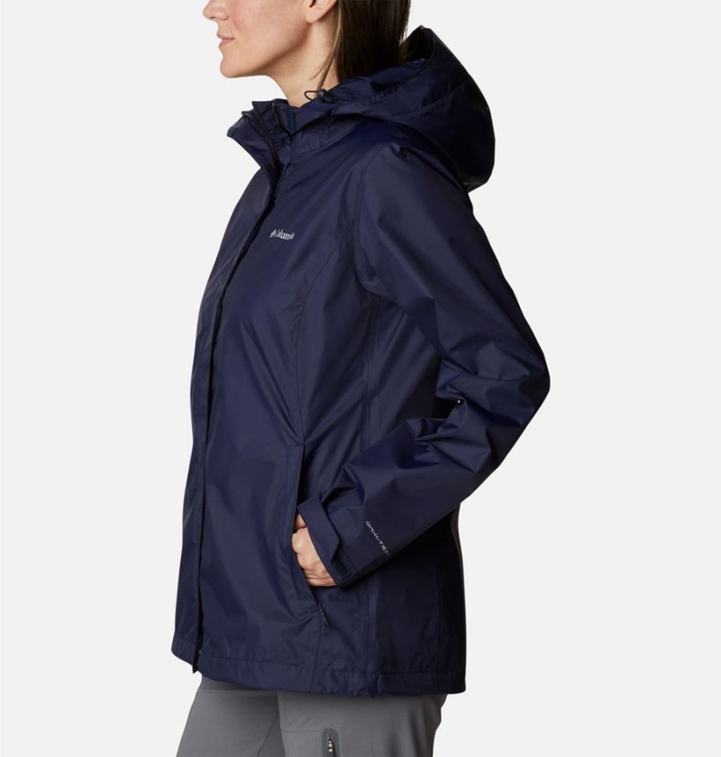 Navy Columbia Arcadia II Women's Rain Jacket | 76804ODIJ