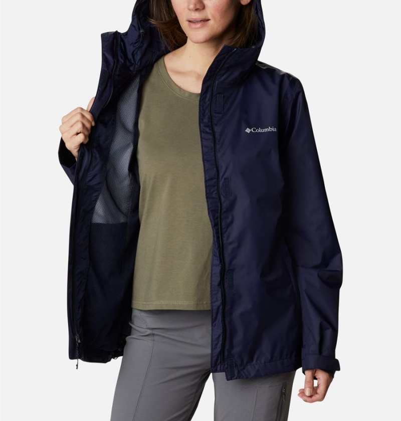 Navy Columbia Arcadia II Women's Rain Jacket | 76804ODIJ